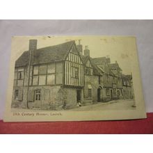 15th C. HOUSES, LACOCK, CHIPPENHAM, WILTSHIRE. unused antique postcard #