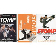 Stomp Brighton Percussion Group Theatre Holland Thailand 1998 3x Postcard s