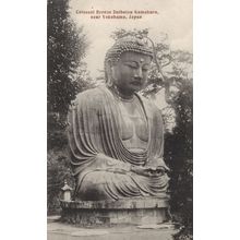 Bronze Daibutsu Yokohama Antique Japanese Postcard