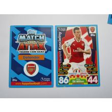 23. Laurent Koscielny - Arsenal - Match Attax 2017/18 Football Card EF1