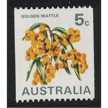 Australia Golden Wattle 5c Coil stamp Ordinary paper 1973 MNH SG#467