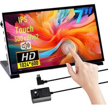 Geeekpi 7 Inch Capacitive Touchscreen for Raspberry Pi, HDMI Monitor IPS 1024X60
