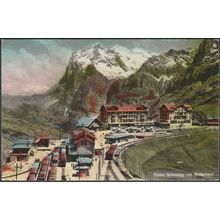 Kleine Scheidegg mit Wetterhorn, c.1950 - Engelberger Foto-AK