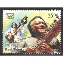 INDIA 2014: MUSICIANS - RAVI SHANKAR - 25R USED (G5)