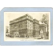 New York Buffalo Markeen Hotel Street Scene Intersection w/Old Car Ad w/In~2627