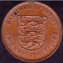 1980 Jersey 2 Pence Coin