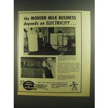 1955 Electric Companies of New England Ad - Modern Milk