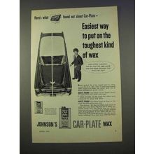 1955 Johnson's Car-Plate Wax Ad - Easiest To Put On