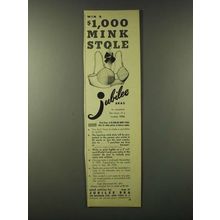 1955 Jubilee Bra Ad - Win a $1,000 mink stole