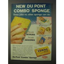 1958 Du Pont Combo Sponge Ad - No Other Sponge