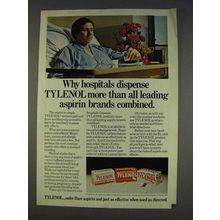 1977 Tylenol Medicine Ad - Hosipitals Dispense More