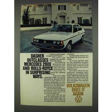 1978 Volkswagen Dasher Ad - Outclasses Mercedes