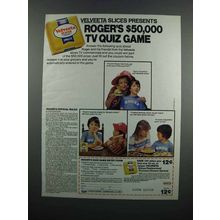 1983 Kraft Velveeta Slices Ad - Roger's $50,000 TV Quiz
