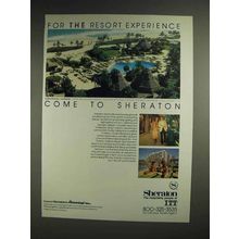 1986 Sheraton Bal Harbour Hotel Ad - Resort Experience