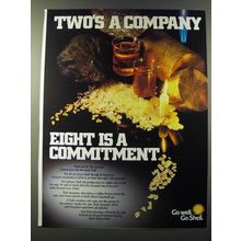 1986 Shell Oil Ad - Two's a company Eight is a Commitment