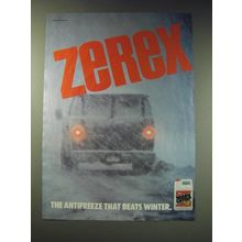 1987 Zerex Antifreeze Ad - The Antifreeze that beats winter