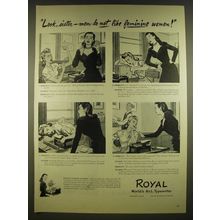 1945 Royal Typewriter Ad - Look, sister - men do not like feminine women