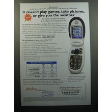 2007 Jitterbug Cell Phone Ad - It doesn't play games, take pictures