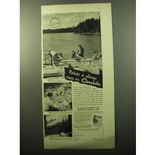 1950 Canada Tourism Ad - Nature is always near in Canada