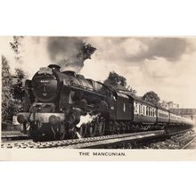 LMS Mancunian Valentines Train Real Photo Postcard