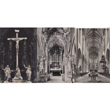 Augsburg San Ulrich U Afra 3x Real Photo Religious German Postcard s