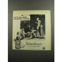 1952 Heineken's Beer Advertisement - A Delft Courtyard by Pieter de Hooch