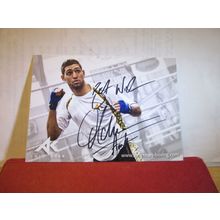 AMIN KHAN, BOXER unused postcard blank back boxing =