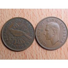 New Zealand 1945 1d Penny Coin