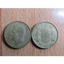 Spain 1984 Juan Carlos 100 Peseta Coin