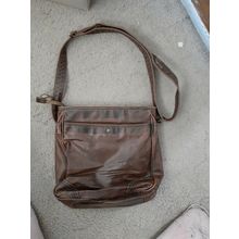 womens brown handbag adjustable strap 32 x 30cm