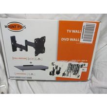 Universal 13"-27" Double Arm Articulating TV Wall Mount LDA21-112+DVD-30 Flat TV