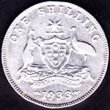 1933 Australia 1 Shilling coin