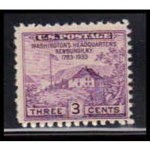 752 3c Washington's Hdqs Barely Clears MNH O4853