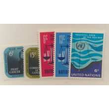 United Nations (New York) Stamps Scott #207 To 208 & 213 To 215, MNH