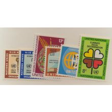 United Nations (New York) Stamps Scott #216 To 221, Mint Never Hinged