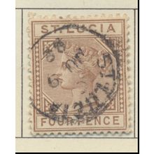 St. Lucia Stamp Scott #33a, Used