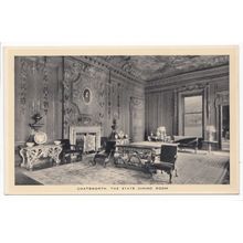 The State Dining Room Chatsworth House Derbyshire Postcard CH11