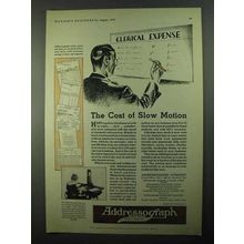 1931 Addressograph Company Ad - Cost of Slow Motion