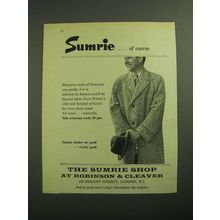 1958 Sumrie Overcoat Ad - of Course