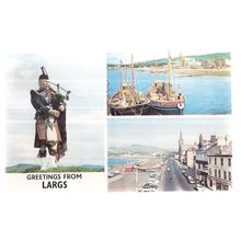 multiview, LARGS, Ayrshire unused vintage postcard (A) =