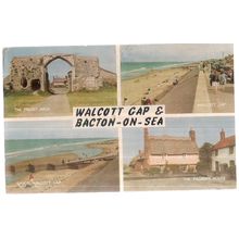 WALCOTT GAP, BACTON-ON-SEA, NORWICH, NORFOLK. used postcard by J Salmon c.1988 =