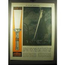 1923 Eveready Flashlights & Batteries Ad - artwork featuring Statue of Liberty