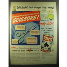 1949 Pard Dog Food Ad - Quick, Ladies! Here's a bargain that's a beauty!