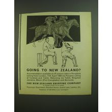 1968 New Zealand Shipping Company Advertisement - Polo, Cricket