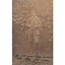 Posh Man Waiting Under The Ivy For You Real Photo Postcard