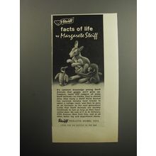 1957 Steiff Toys Advertisement - Penguin, Kangaroo and Monkey - Facts of life
