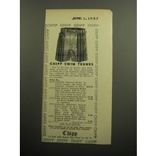 1957 Chipp Fashion Ad - Chipp Swim Trunks