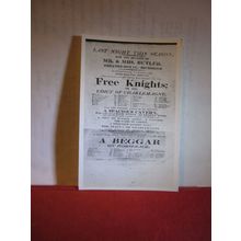 1810 poster, THE GEORGIAN 'THEATRE-ROYAL, RICHMOND, YORKSHIRE. unused postcard =