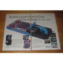 1994 Konami Lethal Enforcers Video Game Ad - Yes, that is a gun in our package