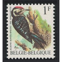 Belgium Lesser Spotted Woodpecker Bird 1Fr 1990 MNH SG#2845 MI#2401x Sc#1217